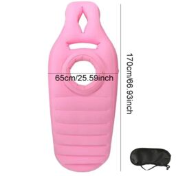 Hinsinc Women's Pink Inflatable Maternity Pillow - Waterproof Foldable Bed Mattress - thumbnail 2