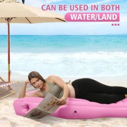 Hinsinc Women's Pink Inflatable Maternity Pillow - Waterproof Foldable Bed Mattress - thumbnail 4