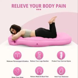 Hinsinc Women's Pink Inflatable Maternity Pillow - Waterproof Foldable Bed Mattress - thumbnail 6