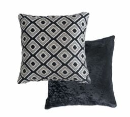 New Edge Blinds Nevada Cushion Cover in Black - Size: 43 cm x 43 cm - thumbnail 1