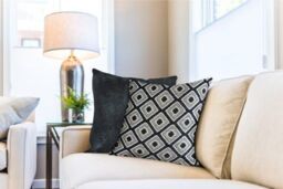 New Edge Blinds Nevada Cushion Cover in Black - Size: 43 cm x 43 cm - thumbnail 2