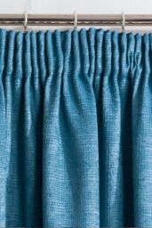 Enhanced Living 'Matrix' Teal - Tape Top Thermal Noise Reducing Dim Out Curtains - Pair - Size: 229 cm width x 229 cm drop - thumbnail 2