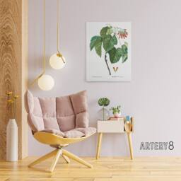 "Artery8 Acer Tataricum Botanical Redoute Vintage Canvas Wall Art in White - Size: W18"" x H24""" - thumbnail 3