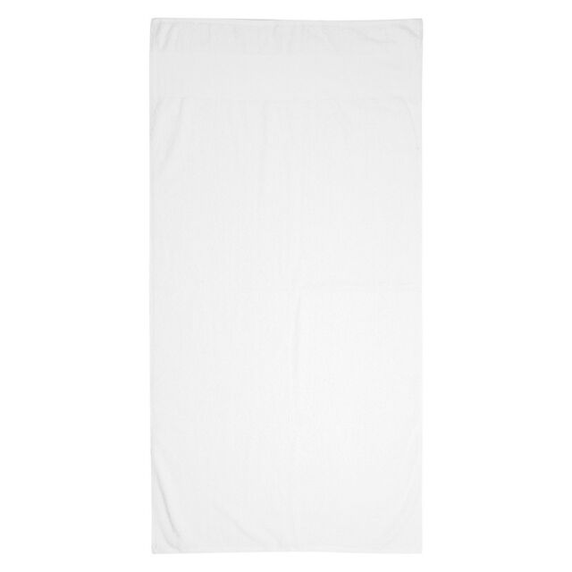 Towel City Bordered Printable Bath Towel in White - image 1