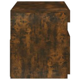 Berkfield Home TV Cabinet with LED Lights Smoked Oak 75x35x40 cm in Brown - Size: 75 x 35 x 40 cm - thumbnail 9