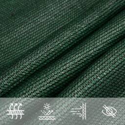 Berkfield Home Sunshade Sail 160 g/m ² Dark Green 5x5x6 m HDPE - thumbnail 4