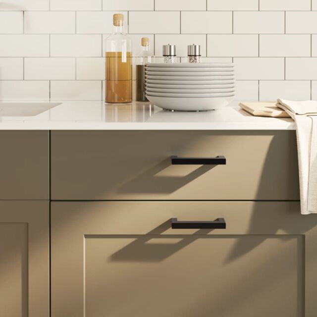 Berkfield Home Cabinet Handles 20 pcs Black 96 mm Stainless Steel - image 1