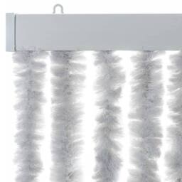 Berkfield Home Fly Curtain Grey 100x230 cm Chenille - thumbnail 4