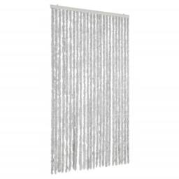 Berkfield Home Fly Curtain Grey 100x230 cm Chenille - thumbnail 1