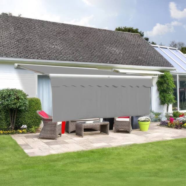 Primrose Awnings 6.0m Dropdown Front Valance In Silver - image 1
