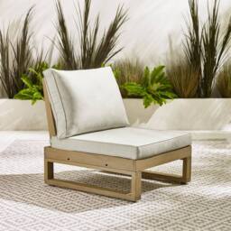 FurnitureboxUK Brisa Solid Wood 8 Seat Outdoor Sofa Set in Light Brown - thumbnail 8