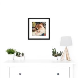 Artery8 Rossetti Lady Lilith Painting 8X8 Inch Square Wooden Framed Wall Art Print Picture with Mount in Black - thumbnail 2