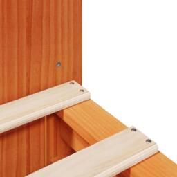 Berkfield Home Bookcase Bed without Mattress Wax Brown 140x200 cm Solid Wood in Tan - thumbnail 9