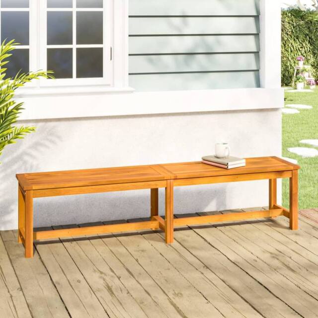 Berkfield Home Garden Bench 180x35x45 cm Solid Wood Acacia in Brown - Size: 180 x 35 x 45 cm - image 1