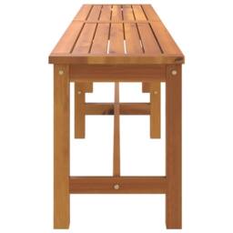 Berkfield Home Garden Bench 180x35x45 cm Solid Wood Acacia in Brown - Size: 180 x 35 x 45 cm - thumbnail 4
