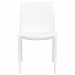 Berkfield Home Garden Chairs 2 pcs White 50x46x80 cm Polypropylene - Size: 50 x 46 x 80 cm - thumbnail 4
