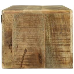 Berkfield Home TV Cabinet 80x30x25 cm Solid Wood Rough Mango in Brown - Size: 80 x 30 x 25 cm - thumbnail 4