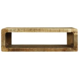 Berkfield Home TV Cabinet 80x30x25 cm Solid Wood Rough Mango in Brown - Size: 80 x 30 x 25 cm - thumbnail 3