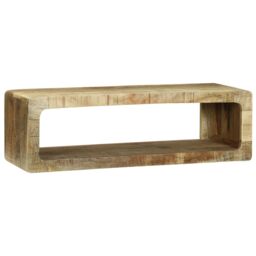 Berkfield Home TV Cabinet 80x30x25 cm Solid Wood Rough Mango in Brown - Size: 80 x 30 x 25 cm - thumbnail 2