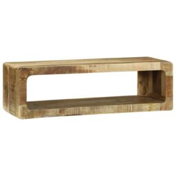 Berkfield Home TV Cabinet 80x30x25 cm Solid Wood Rough Mango in Brown - Size: 80 x 30 x 25 cm - thumbnail 1