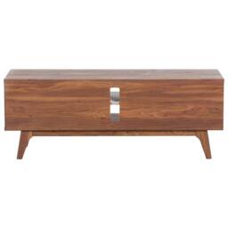 Wyld and Coco TV Stand Dark Brown and White with Cable Management - thumbnail 5