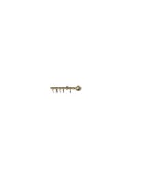 New Edge Blinds 16-19mm Ball Metal Curtain Pole Set - Antique Brass in Bronze - Size: 170 cm - 300 cm