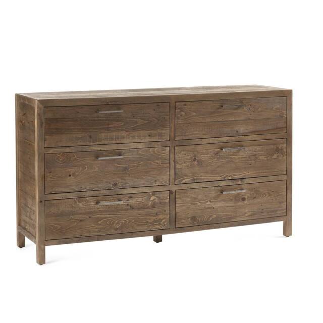 Cheshire Premium Legacy 6 Drawer Wide Chest - Cashew in Beige - image 1