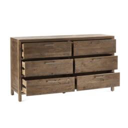 Cheshire Premium Legacy 6 Drawer Wide Chest - Cashew in Beige - thumbnail 2