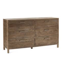 Cheshire Premium Legacy 6 Drawer Wide Chest - Cashew in Beige - thumbnail 1
