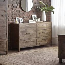 Cheshire Premium Legacy 6 Drawer Wide Chest - Cashew in Beige - thumbnail 3