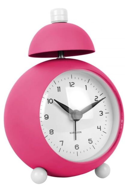PRESENT TIME Karlsson Chaplin Alarm Clock - Bright Pink - image 1