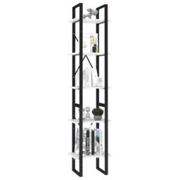 Berkfield Home Modern 5-Tier Book Cabinet White 40x30x175 cm Engineered Wood - Size: 40 x 30 x 175 cm - thumbnail 1