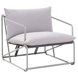 Wyld and Coco Low 2 Seater Sofa and Armchair Set Grey Galvanised Steel Waterproof - thumbnail 5