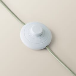 ValueLights Bobbin Bobbles Floor Lamp with Leaf Pleated Tapered Lamp Shade in Pale Green - thumbnail 5
