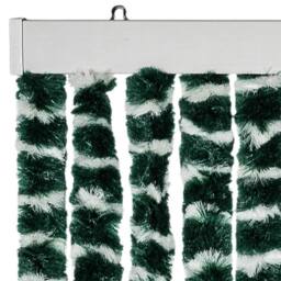 Berkfield Home Insect Curtain Green & White 90x220 cm Chenille - thumbnail 4