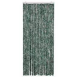 Berkfield Home Insect Curtain Green & White 90x220 cm Chenille - thumbnail 3