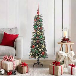 Berkfield Home Elegant Artificial Christmas Tree with Stand Green 40.5 x 40.5 x - thumbnail 2