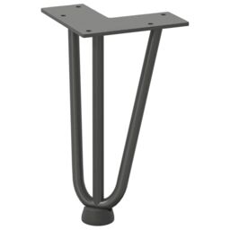 Berkfield Home Hairpin Table Legs 4 pcs Anthracite 20 cm Solid Steel in Black - thumbnail 4