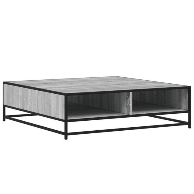 Berkfield Home Coffee Table Grey Sonoma 100x100x30 cm Engineered Wood & Metal - Size: 100 x 100 x 30 cm - image 1