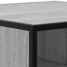 Berkfield Home Coffee Table Grey Sonoma 100x100x30 cm Engineered Wood & Metal - Size: 100 x 100 x 30 cm - thumbnail 8