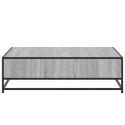 Berkfield Home Coffee Table Grey Sonoma 100x100x30 cm Engineered Wood & Metal - Size: 100 x 100 x 30 cm - thumbnail 6