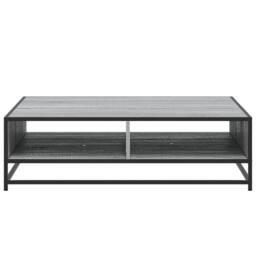 Berkfield Home Coffee Table Grey Sonoma 100x100x30 cm Engineered Wood & Metal - Size: 100 x 100 x 30 cm - thumbnail 5