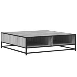 Berkfield Home Coffee Table Grey Sonoma 100x100x30 cm Engineered Wood & Metal - Size: 100 x 100 x 30 cm - thumbnail 7