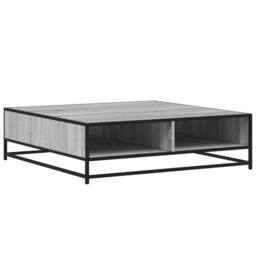 Berkfield Home Coffee Table Grey Sonoma 100x100x30 cm Engineered Wood & Metal - Size: 100 x 100 x 30 cm - thumbnail 1