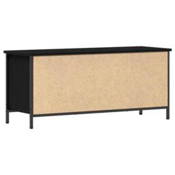 Berkfield Home Black Oak TV Stand Black oak Particle board, Metal 102 x 35 x 45 cm - thumbnail 8
