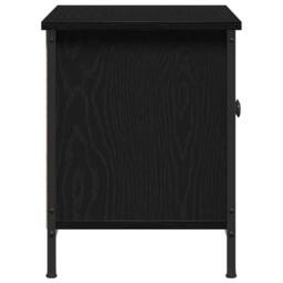 Berkfield Home Black Oak TV Stand Black oak Particle board, Metal 102 x 35 x 45 cm - thumbnail 7