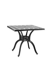 Living and Home Square Aluminum Outdoor Garden Dining Table in Black - thumbnail 4
