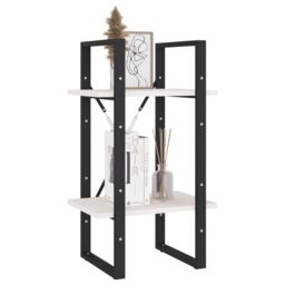 Berkfield Home 2-Tier Book Cabinet White 40x30x70 cm Solid Pine Wood - Size: 40 x 30 x 70 cm - thumbnail 4