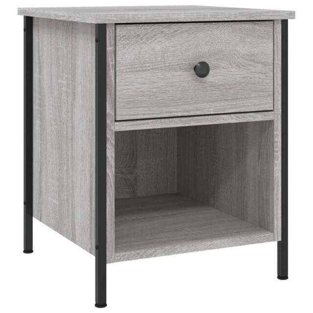 Berkfield Home Bedside Cabinet Grey Sonoma 40x42x50 cm Engineered Wood - Size: 40 x 42 x 50 cm - image 1