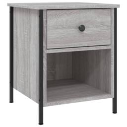 Berkfield Home Bedside Cabinet Grey Sonoma 40x42x50 cm Engineered Wood - Size: 40 x 42 x 50 cm - thumbnail 1
